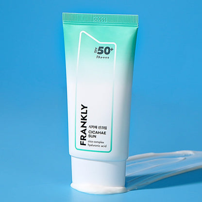FRANKLY Cicahae Sun SPF50+ PA++++ sunscreen tube, turquoise gradient, 50ml on Tampa Home & Garden Store