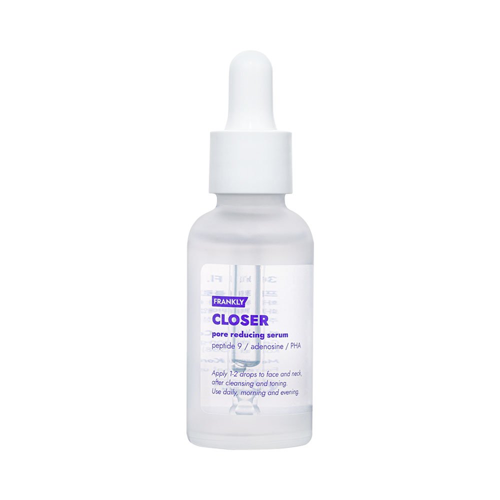 serum FRANKLY Closer Pore Reducing Serum 30ml white dropper bottle frosted glass Seoulia on Tampa Home & Garden Store
