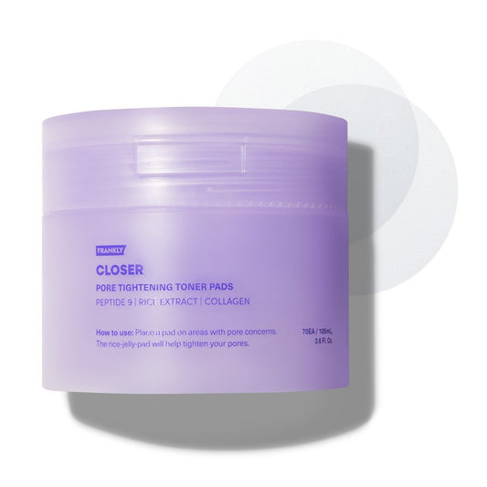 FRANKLY Closer toner pads jar in lavender purple with white label by Seoulia on Tampa Home & Garden Store