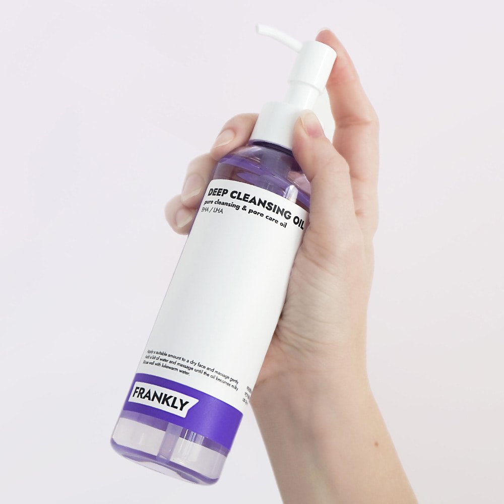 FRANKLY Deep Cleansing Oil 200ml bottle with purple oil by Seoulia on Tampa Home & Garden Store