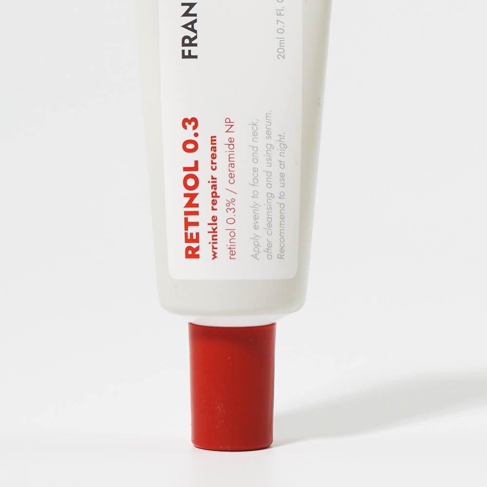 FRANKLY Retinol 0.3 Wrinkle Repair Cream tube white with red cap 20ml Seoulia on Tampa Home & Garden Store