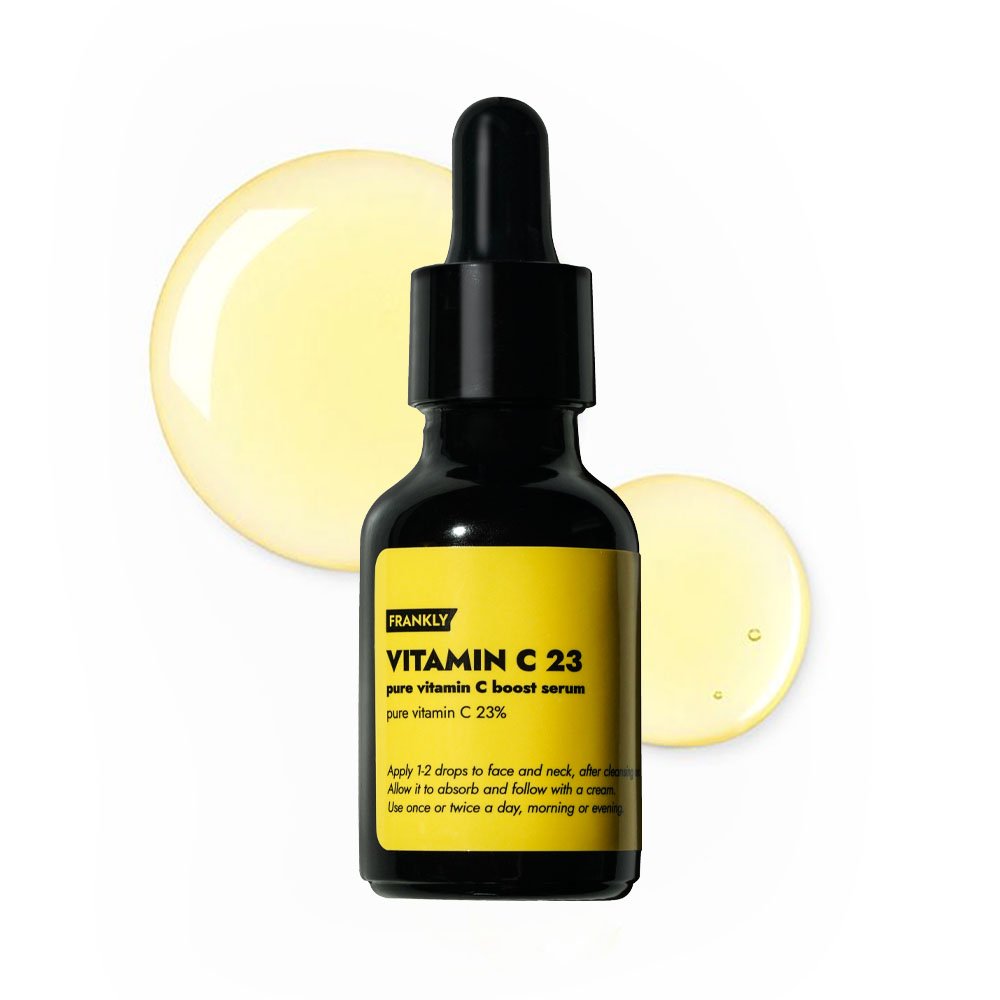 FRANKLY Vitamin C 23 serum bottle with yellow label, 15ml Seoulia face serums on Tampa Home & Garden Store