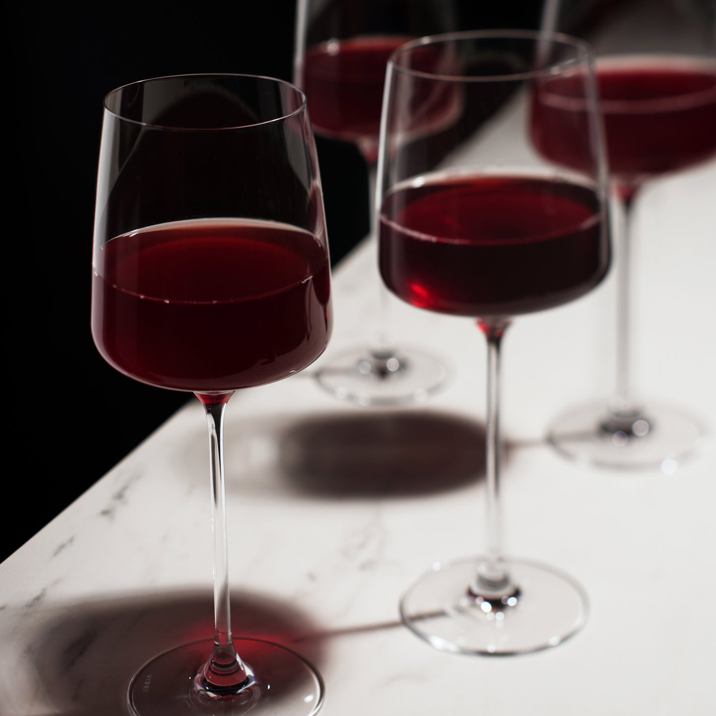 Fine Crystal Bordeaux Wine Glasses Set of 4