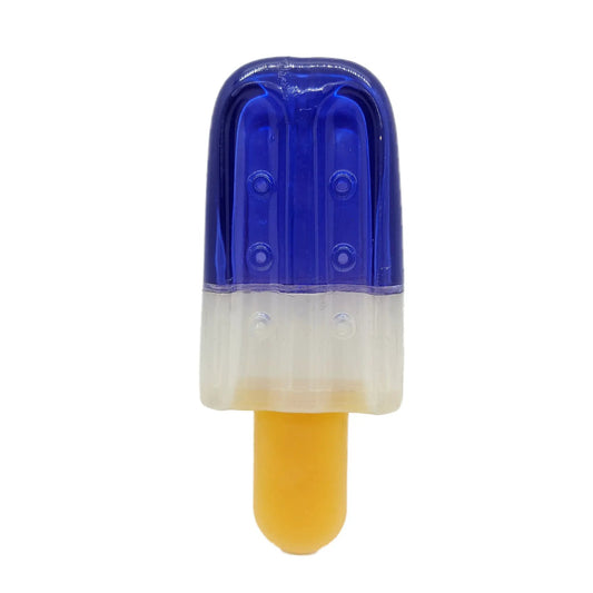 Blue popsicle-shaped freezable dog toy in natural rubber by American Pet Supplies on Tampa Home & Garden Store
