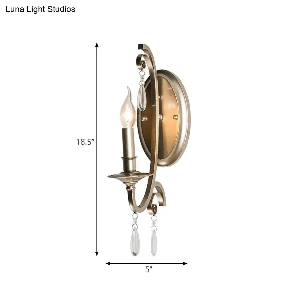French Country Brass Finish Sconce Light