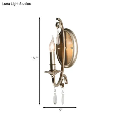 French Country Brass Finish Sconce Light