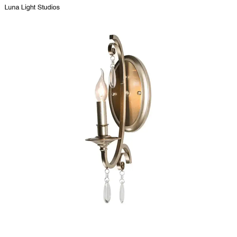 French Country Brass Finish Sconce Light