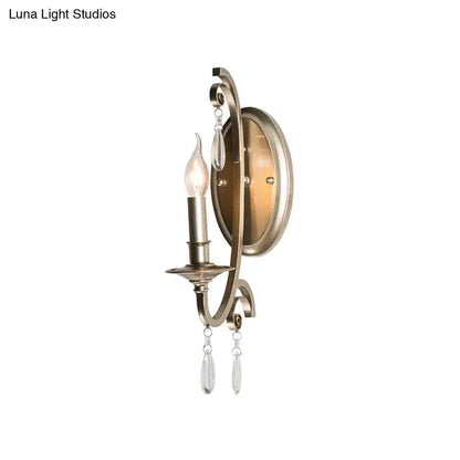 French Country Brass Finish Sconce Light