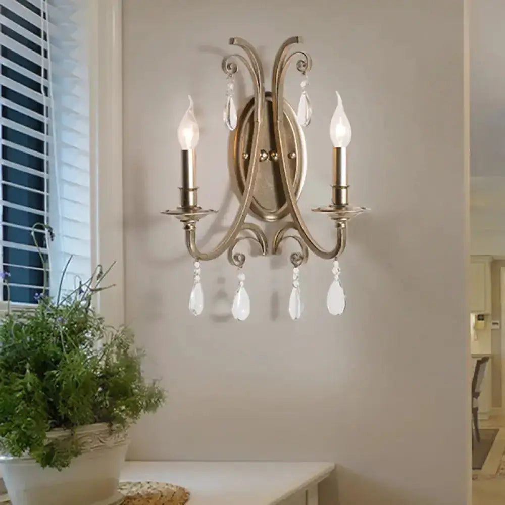French Country Brass Finish Sconce Light