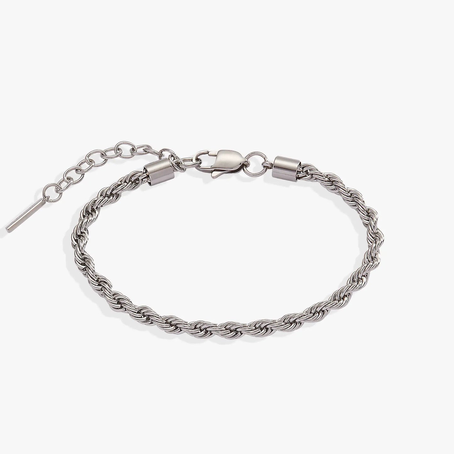 French Rope Stainless Adjustable Bracelet by ALEX AND ANI, twisted rope chain with lobster clasp on Tampa Home & Garden Store