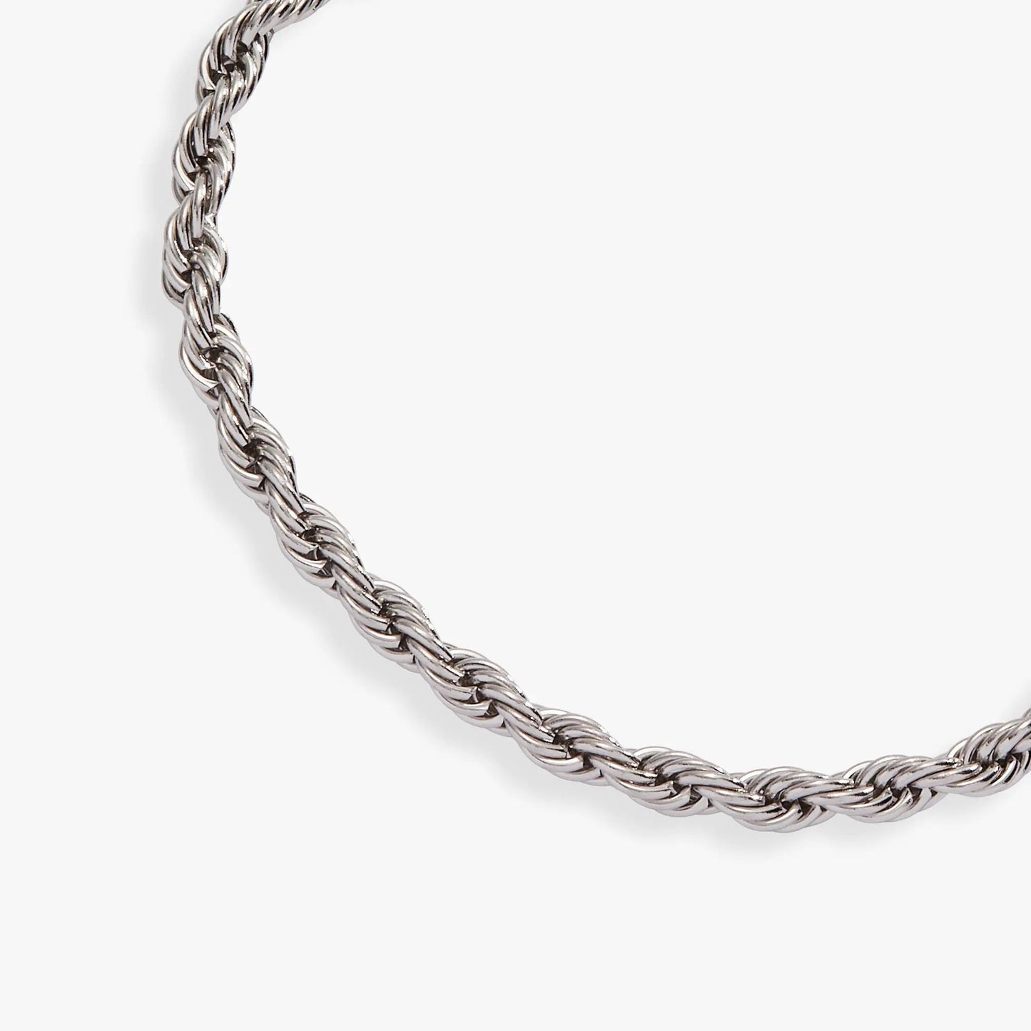 French Rope Stainless Adjustable Bracelet by ALEX AND ANI; silver-tone twisted chain on Tampa Home & Garden Store