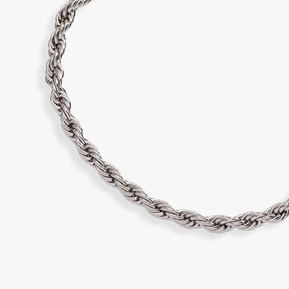 French Rope Stainless Adjustable Bracelet by ALEX AND ANI; silver-tone twisted chain on Tampa Home & Garden Store