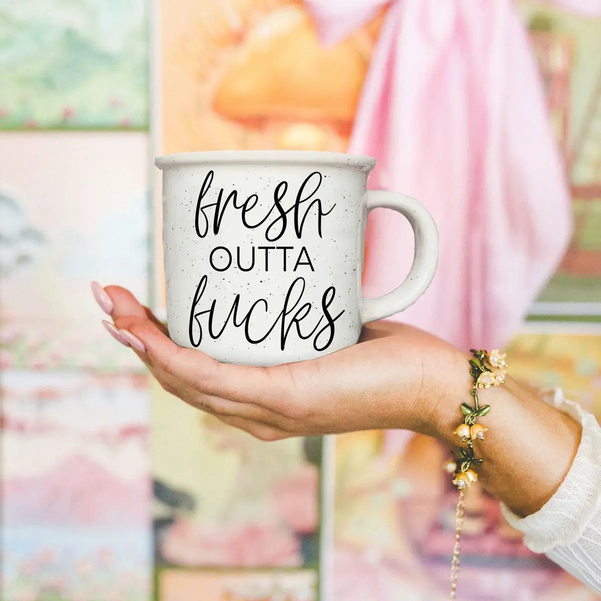 Fresh Outta Fucks Mug 14oz Ceramic Coffee Cup