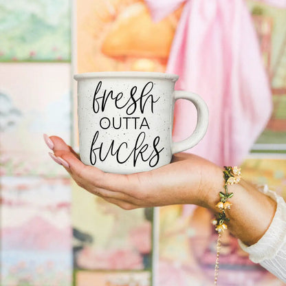 Fresh Outta Fucks Mug 14oz Ceramic Coffee Cup