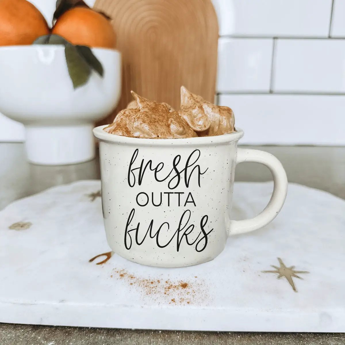 Fresh Outta Fucks Mug 14oz Ceramic Coffee Cup