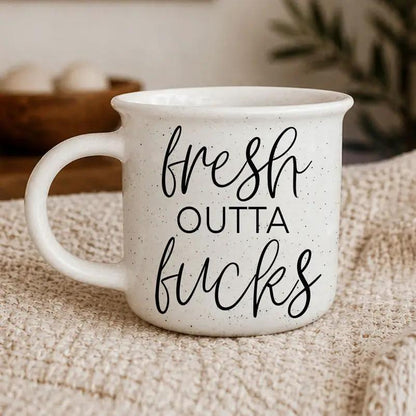 Fresh Outta Fucks Mug 14oz Ceramic Coffee Cup