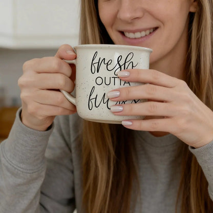Fresh Outta Fucks Mug 14oz Ceramic Coffee Cup
