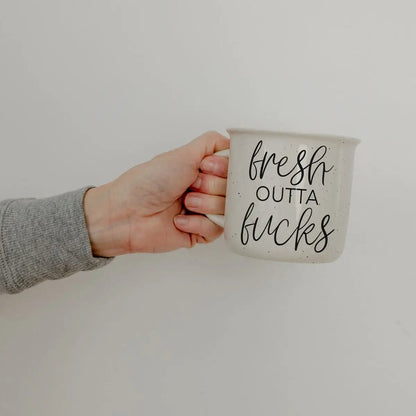 Fresh Outta Fucks Mug 14oz Ceramic Coffee Cup