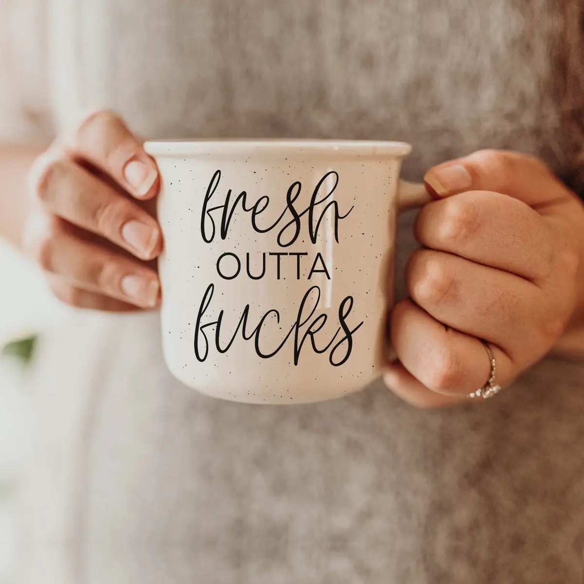Fresh Outta Fucks Mug 14oz Ceramic Coffee Cup