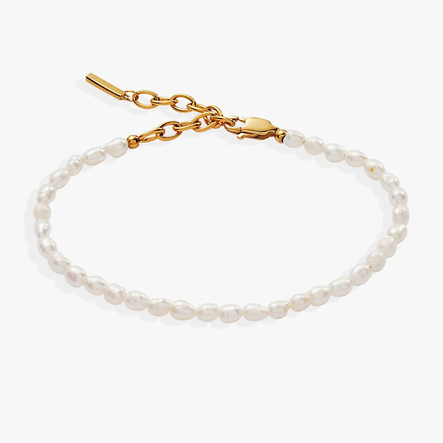 Freshwater Pearl Bracelet with gold-tone chain extender and lobster clasp on Tampa Home & Garden Store