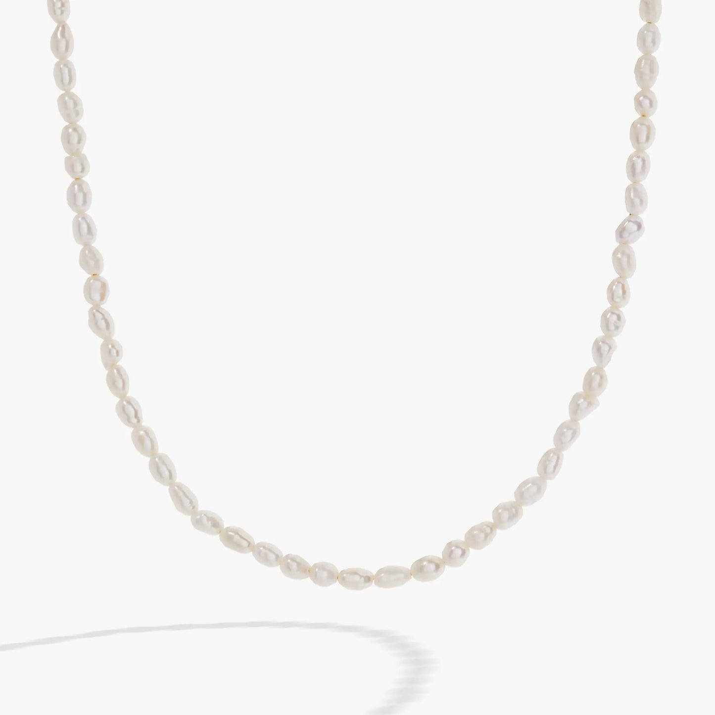 Freshwater pearl necklace with irregular cream baroque pearls, single strand on Tampa Home & Garden Store
