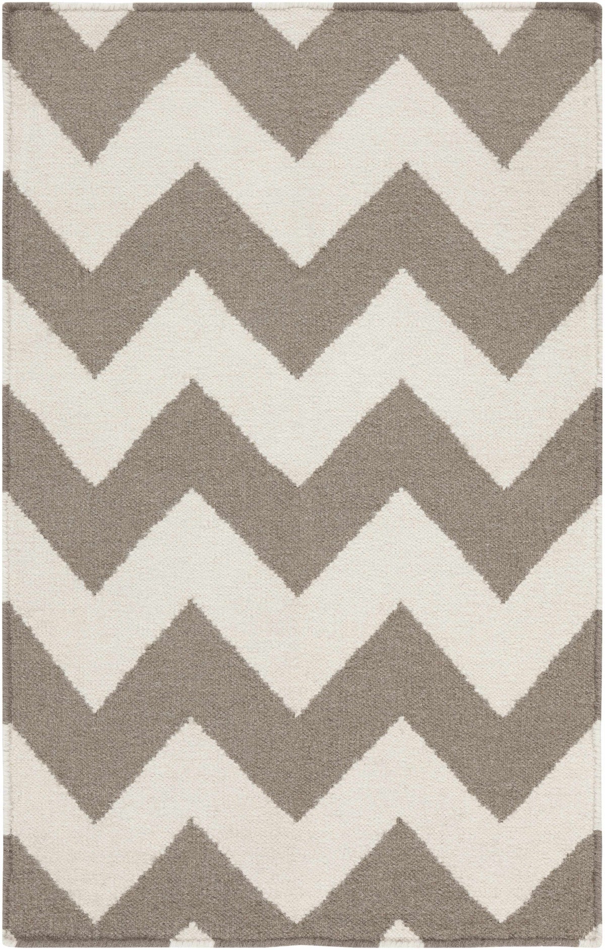 Fairlawn Area Rug by Boutique Rugs in taupe and ivory chevron pattern on Tampa Home & Garden Store