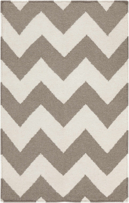 Fairlawn Area Rug by Boutique Rugs in taupe and ivory chevron pattern on Tampa Home & Garden Store