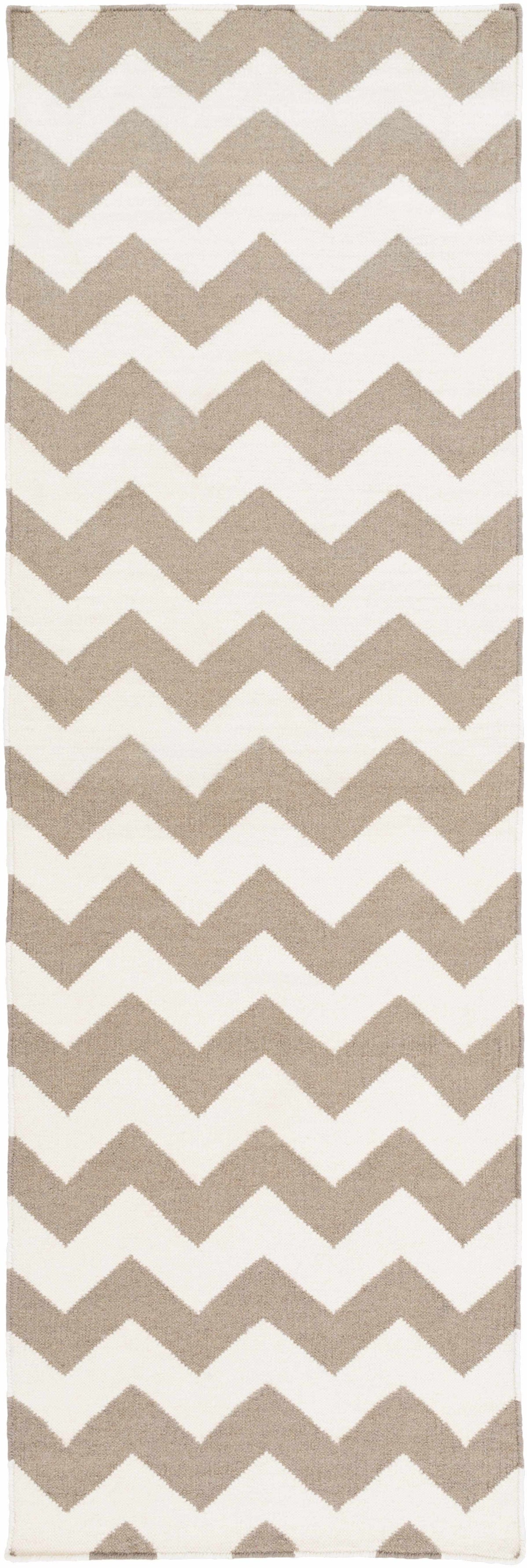 Fairlawn Area Rug runner beige ivory chevron pattern by Boutique Rugs on Tampa Home & Garden Store