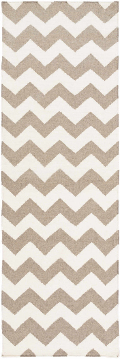 Fairlawn Area Rug runner beige ivory chevron pattern by Boutique Rugs on Tampa Home & Garden Store