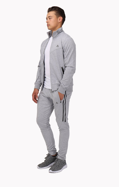 Full Zip Cotton Blend Sweatshirt For Men
