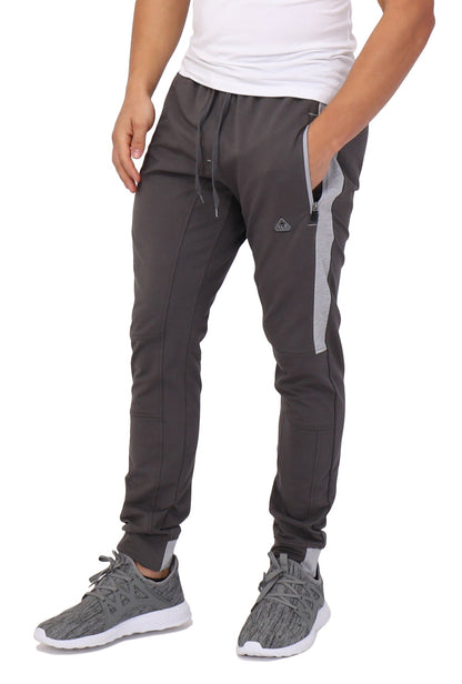 Infinite Flex Jogger Tall Fit by SCR; dark gray with light gray side stripe, zip pocket on Tampa Home & Garden Store