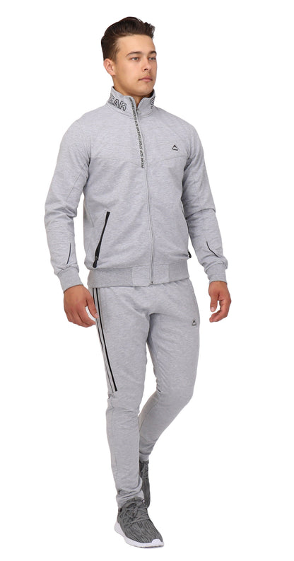 Full Zip Cotton Blend Sweatshirt For Men