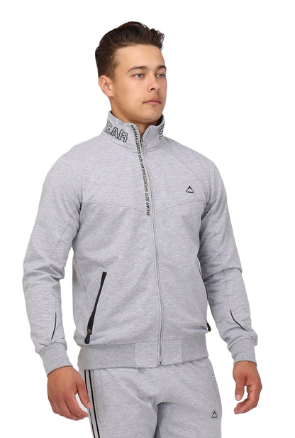 Full Zip Cotton Blend Sweatshirt For Men