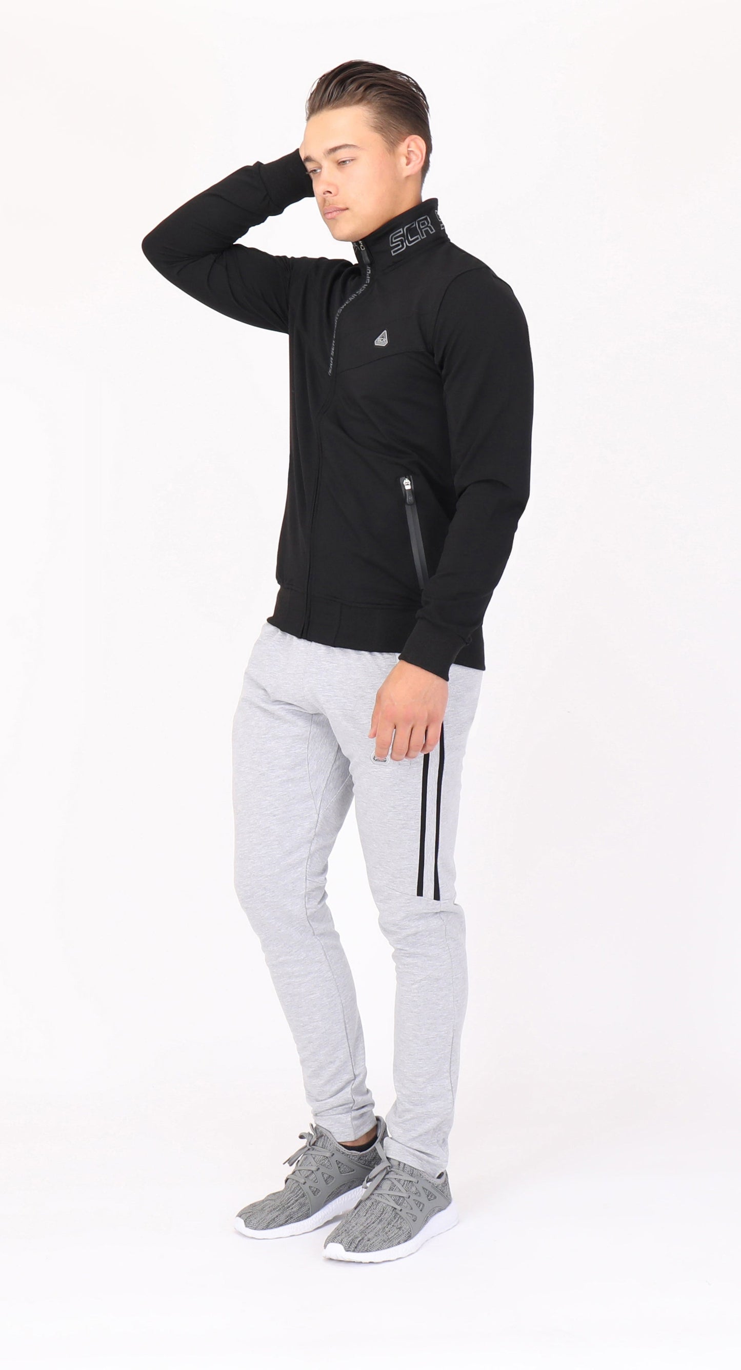 Full Zip Cotton Blend Sweatshirt For Men