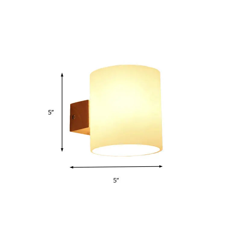 Glass Copper Wall Lamp wall sconce with warm cylindrical shade Decorbites 5x5 on Tampa Home & Garden Store