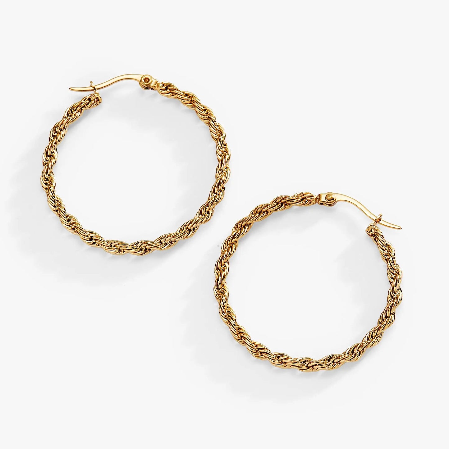 Frozen French Rope Hoop Earrings gold-tone twisted rope by ALEX AND ANI on Tampa Home & Garden Store