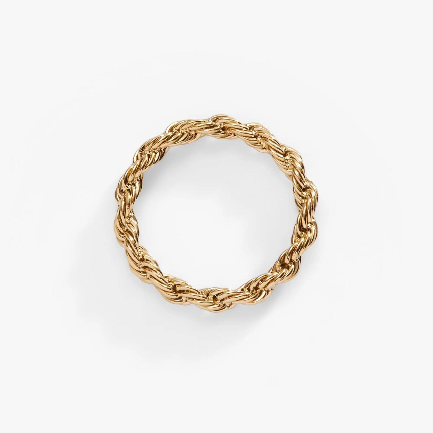 Frozen French Rope Ring gold-tone twisted rope band by ALEX AND ANI on Tampa Home & Garden Store