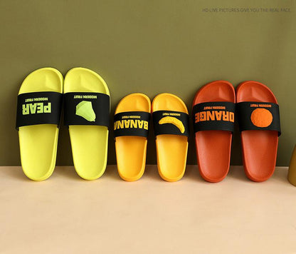 Women Fruit Slides Non Slip Slippers 5-pair yellow/orange straps Stevvex on Tampa Home & Garden Store