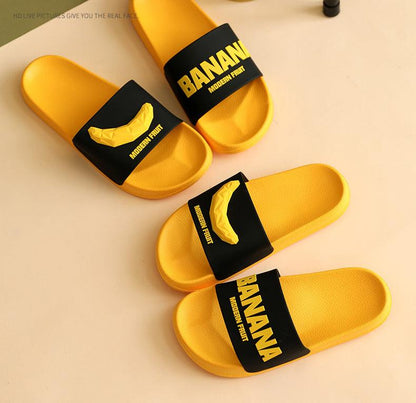 Women fruit slides yellow with black elastic strap, non-slip sole, Stevvex sandals (4 pairs) on Tampa Home & Garden Store