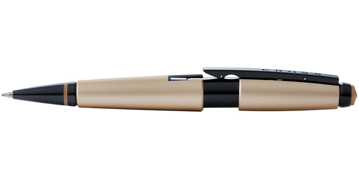 Edge Matte Hazelnut lacquer gel rollerball pen by A.T. Cross with black clip on Tampa Home & Garden Store