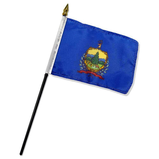State of Vermont 4"x6" Stick Flag - Tampa Home & Garden Store