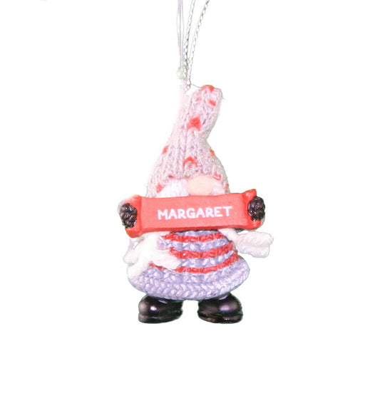Personalized Gnome Ornament (Letters J-P) - Margaret - Tampa Home & Garden Store