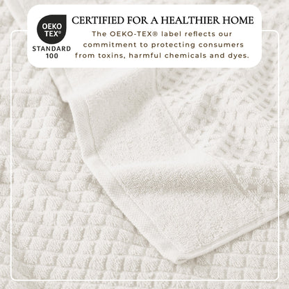 Cotton Diamond Waffle Weave Bath Towel Set