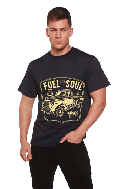 Fuel For The Soul men's bamboo viscose/organic cotton navy T-shirt truck print by Spun Bamboo on Tampa Home & Garden Store