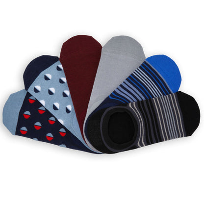 Full F21 No-Show Sock 6-Pack footie socks in navy gray blue patterns by DeadSoxy on Tampa Home & Garden Store
