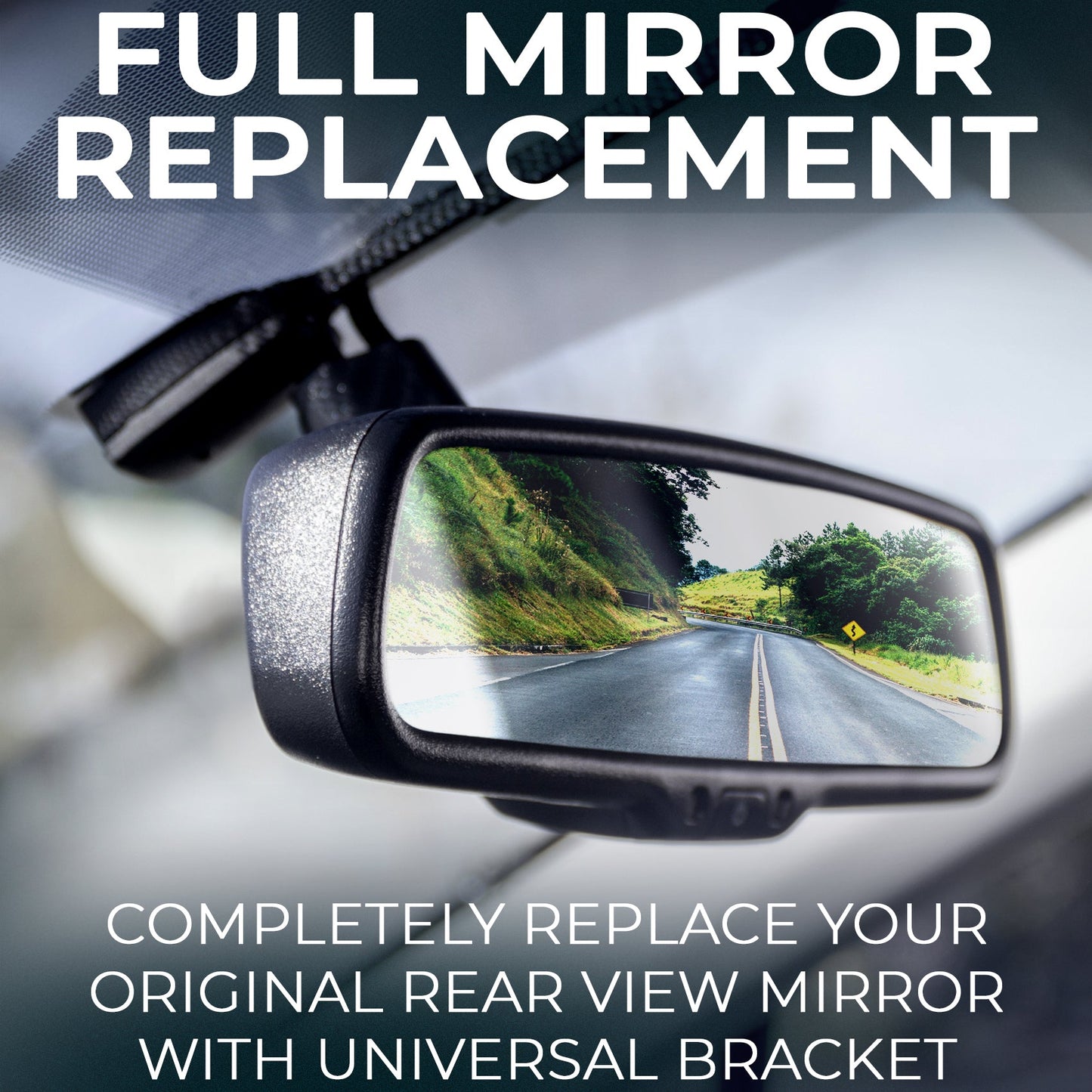 Rear view mirror dash cam black with universal bracket and 10in LCD display road view on Tampa Home & Garden Store