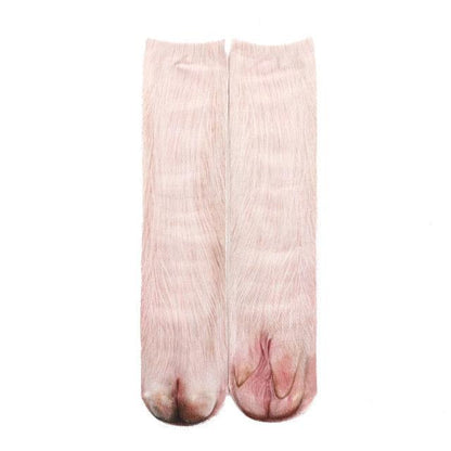 Stevvex funny chicken leg knee-high socks pink cotton, unisex 3D cartoon design on Tampa Home & Garden Store