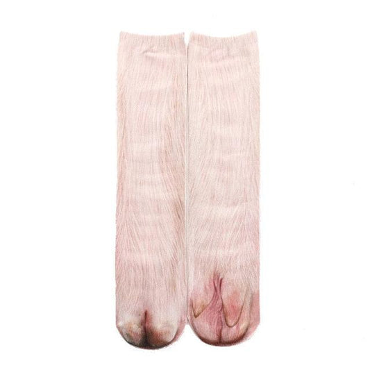 Stevvex funny chicken leg knee-high socks pink cotton, unisex 3D cartoon design on Tampa Home & Garden Store