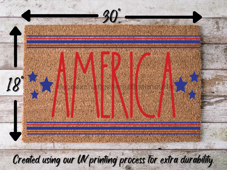 Funny Doormat, Coir Doormat, Welcome Mat, Housewarming Gift, America Welcome Doormat, Stars Front Door Doormat, Welcome Doormat, New Homeowner Gift DECOE-CM-103 - Tampa soil911.com