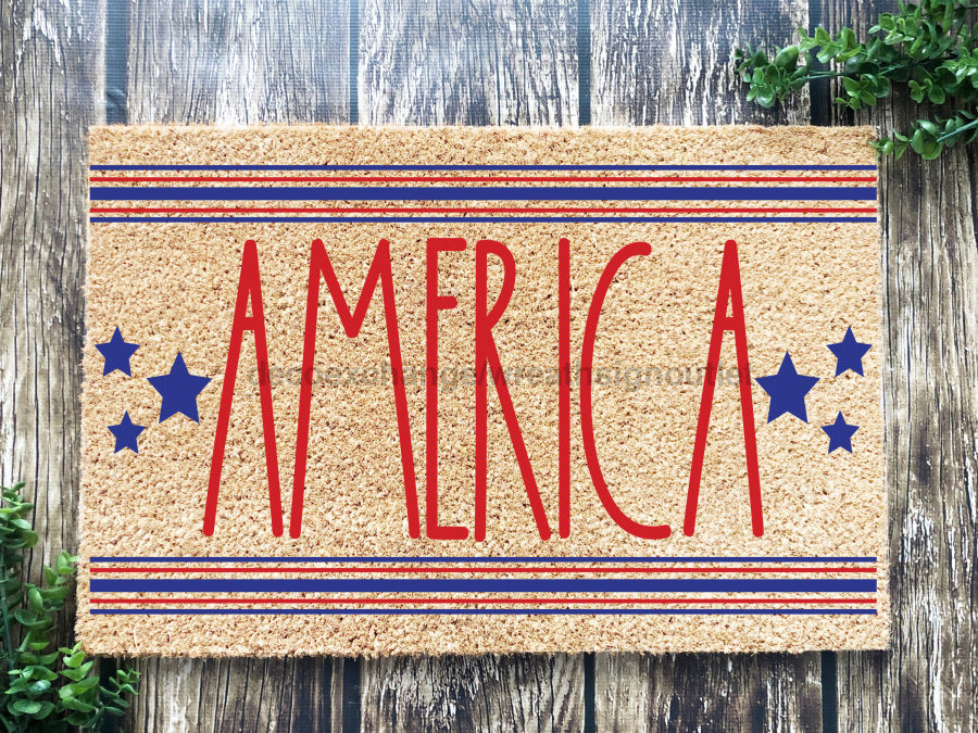 Funny Doormat, Coir Doormat, Welcome Mat, Housewarming Gift, America Welcome Doormat, Stars Front Door Doormat, Welcome Doormat, New Homeowner Gift DECOE-CM-103 - Tampa soil911.com